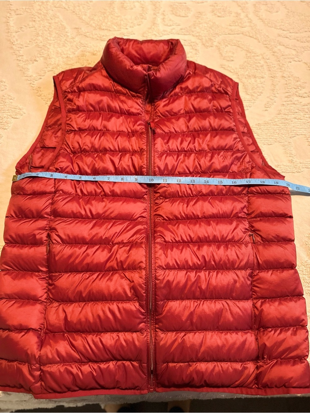 Uniqlo Deep Red Quilted Packable Vest - Picture 4 of 6
